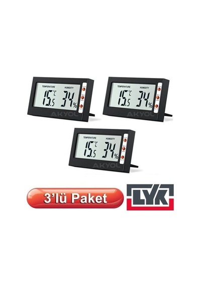 Lyk Sth Mini 3 Adet Sıcaklık Ve Nem Ölçer