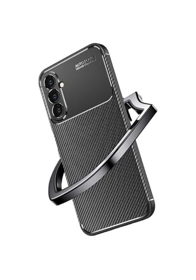 Ehr. Galaxy S24 İle Uyumlu Kamera Korumalı Darbe Önleyici Carbon Brushed Silikon Kılıf Siyah, Galaxy S24 50 x 22