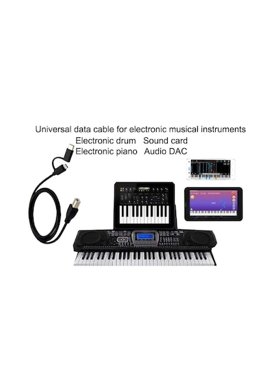 5133 Type C Micro Usb Yazıcı Printer Piyano Midi Bağlantı Kablosu