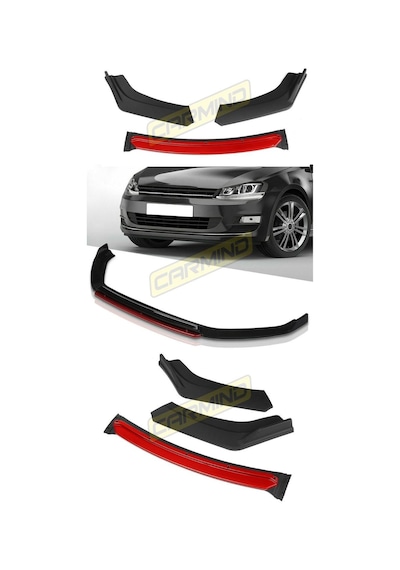 Volkswagen Golf 7 Ön Tampon Altı Lip 4 Parça 2012-2017