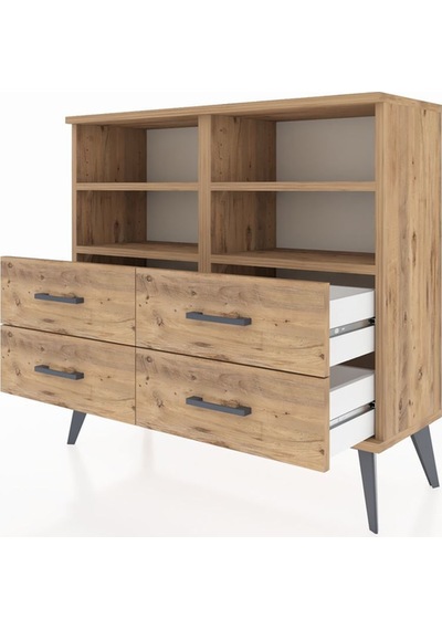 Arges Şifonyer 4 Raflı 4 Çekmeceli 88x30x80 Çam-çam Çam Arges Şifonyer 4 Raflı 4 Çekmeceli 88x30x80 Çam-çam Çam