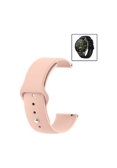 Watch Gt4 46mm Uyumlu Kordon Yumuşak Dokulu Esnek Jel Silikon Pudra Kayış Renk33