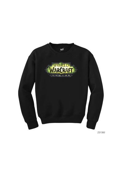 World Of Warcraft Legion Logo Siyah Sweatshirt