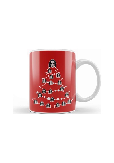 The Crow Christmas Tree Baubles Kupa Bardak Porselen Karışık