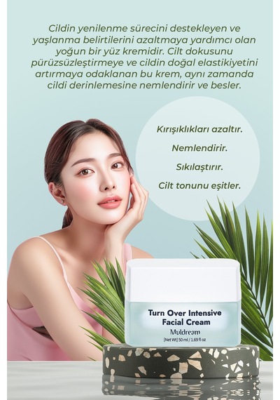 Muldream Turn Over Intensive Nemlendirici Yüz Kremi 50 ML