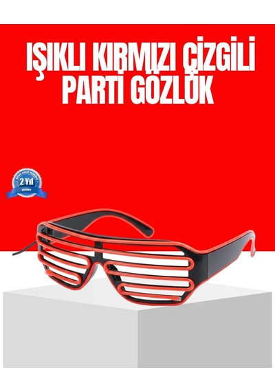 Dikkat Çeken Tasarımlı Led Işıklı Eğlence Gözlüğü "