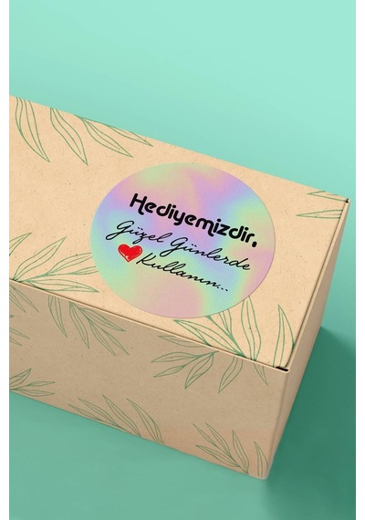 Hediyemizdir Holografik Etiket 3x3cm St2347 Çok Renkli