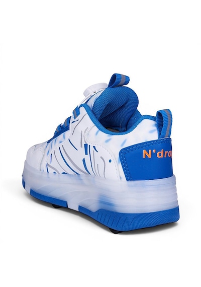 Awm Ndrops Ortopedik Çocuk Işıklı Tekerlekli Sneaker Beyaz  Saks Mavi