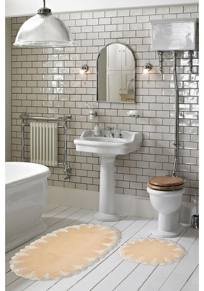 Zara Oval 2 Parça Banyo Takımı Cappuccino