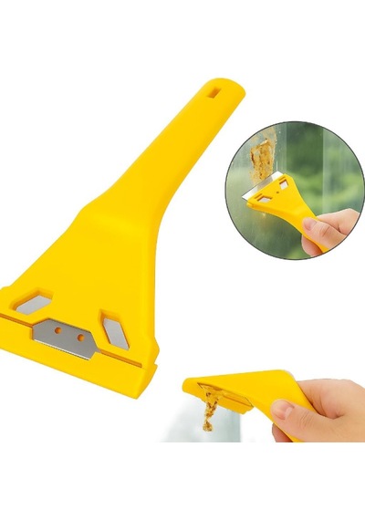 Cam Ve Buz Kazıyıcı Bıçak Araç Camı Don Buz Temizleme Aparatı Açık Sarı