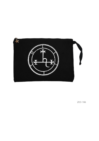 Zepplin Giyim Sigil Of Lilith Siyah Clutch Astarlı Cüzdan / El Çantası