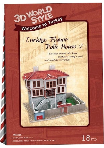 Cubicfun 3d Puzzle 18 Parça Türk Halk Evi 2 W3110h