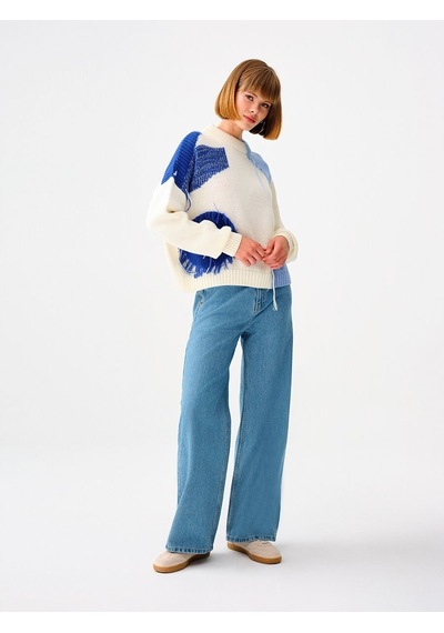 LOFT Wide Leg Regular Fit Kadın Pantolon Lf2039043 Q1.v1 Denim