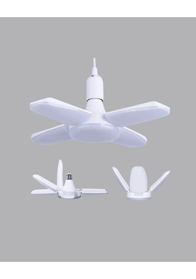 Katlanabilir Led Ampül, 4 Kollu, 60w, 6000 Lümen, Beyaz Işık Çok Renkli