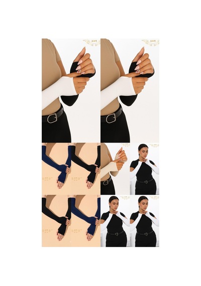 Aldaıyr 10 Pratik Tesettür Parmaklı Kolluk Çok Renkli