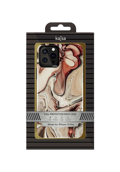 Kajsa Apple Uyumlu iPhone 13 Kılıf Ebru Desenli Kajsa Lava Kapak ZORE-219812