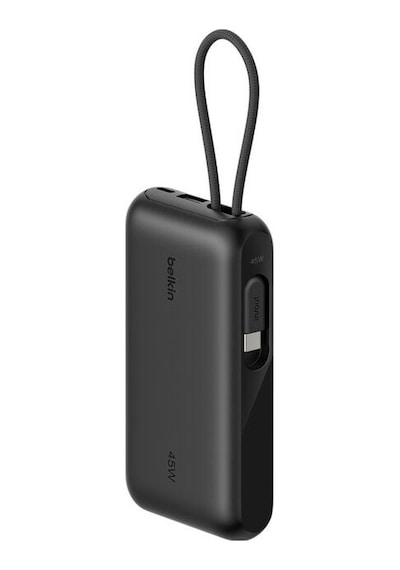 Belkin Bpb029hqbk Ultracharge 10000mah 45w Dahili Usb-c Kablolu Dijital Göstergeli Powerbank - Siyah
