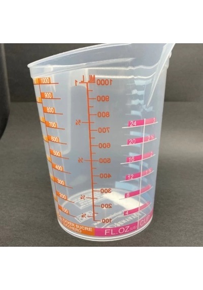 Özel Ölçü Kabı 1 Litre Şeffaf