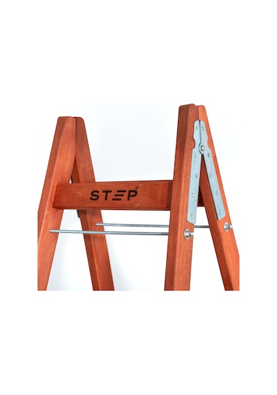 Step 6 Basamaklı Çift Çıkışlı Ahşap Merdiven Yükseklik 2 M
