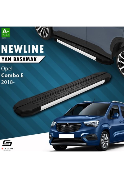S-dizayn Opel Combo E Uzun Şase Newline Aluminyum Yan Basamak 213 Cm 2018 Üzeri A+ Kalite