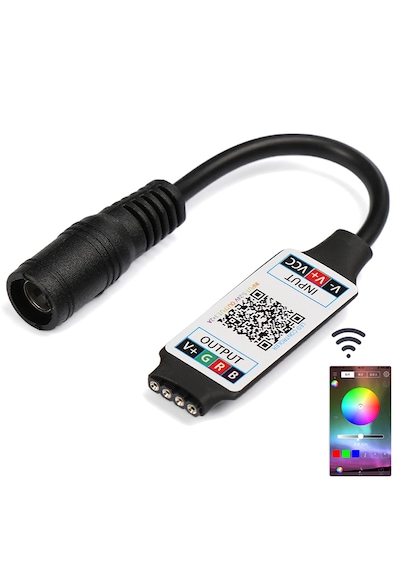 Bluetooth Destekli Dc 5 - 24 Volt 6 Amper Rgb Led Kontrol Cihazı Çok Renkli
