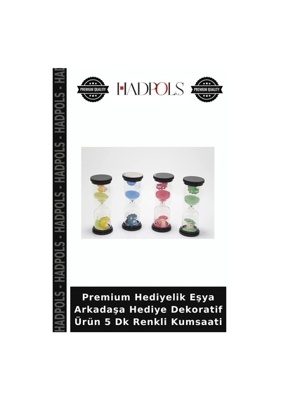 Premium Hediyelik Eşya Arkadaşa Hediye Dekoratif Ürün 5 Dk Renkli Kumsaati