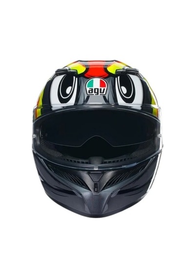 Agv K3 Birdy 2.0 Grey Yellow Red Kapalı Kask Çok Renkli