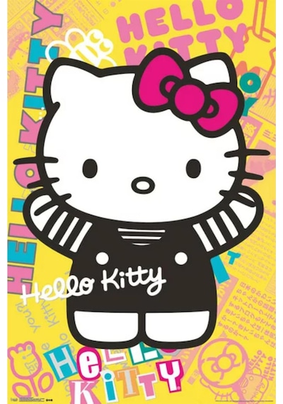 Çocuk Odaları İçin Hello Kitty Tasarımlı Duvar Posteri 45x30