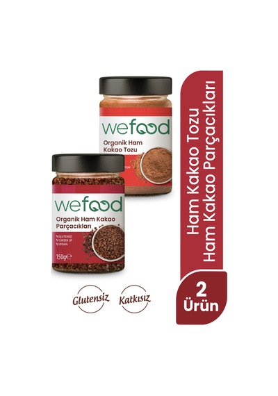 Organik Ham Kakao Tozu 140 Gr + Organik Ham Kakao Parçacıkları 150 Gr Diğer