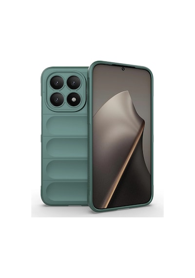 Xiaomi 15t Kılıf Esnek Tpu Oyuklu Arka Yüzey Tasarımlı Zore Etnik Silikon Kapak Koyu Yeşil