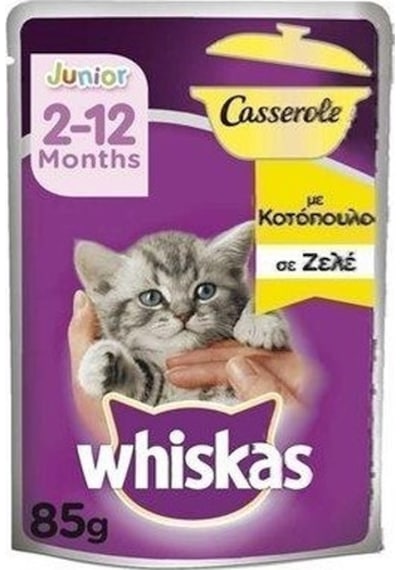 Whiskas Pouch Pure Delight Jöle İçinde Tavuklu Yavru Kedi Konservesi 85 G