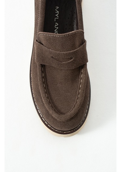 Mylanos Kadın Hakiki Süet Deri Kahverengi Kalın Taban Penny Loafer Ayakkabı Kahverengi - 937444890 Kahverengi Mylanos Kadın Hakiki Süet Deri Kahverengi Kalın Taban Penny Loafer Ayakkabı Kahverengi - 937444890 Kahverengi