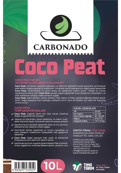Cocopeat 10l X3 / Hindistan Cevizi Lifli Torf / Organik Toprak / Süper Avantaj Paketi