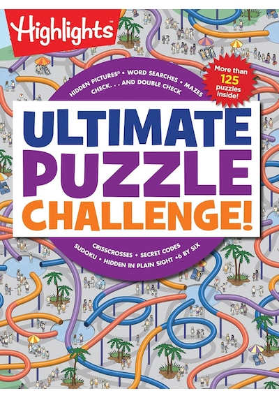 Ultimate Puzzle Challenge: 125+ Brain Puzzles For Kids, Hidden Pictures, Mazes, Sudoku, Word Searches, Logic Puzzles And More, Kids Activity Book For Super Solvers