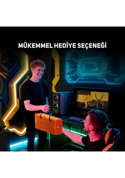 Divoom Times Gate 5 Ekranlı Rgb Işıklı Akıllı Dijital Saat, Dekor Resim Çerçevesi, Sarı