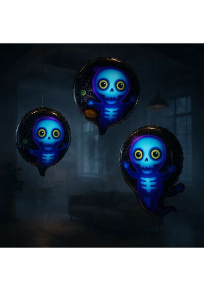 Runaway Halloween İskelet Balon Korku Temalı Parti Dekoru Çok Renkli