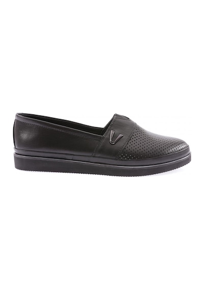 Dgn 535-23y Kadin Lazerli V Tokali Lastik Detayli Comfort Ayakkabi Siyah