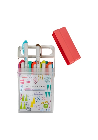 Zebra Mildliner Z Box 25'li Çift Uçlu Fosforlu İşaretleme Kalemi Çok Renkli
