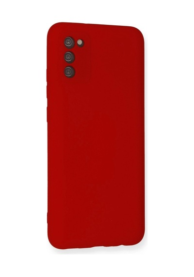 Samsung Galaxy Uyumlu A03s Kılıf Nano İçi Kadife Silikon - Kırmızı Çok Renkli Diğer