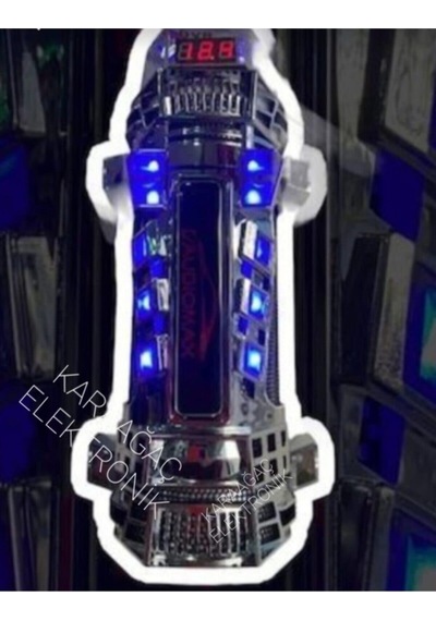 Audiomax Mx 108 Power Capasıtor, 8 Farad Led Ekranlı Remoteli Power Kapasitör