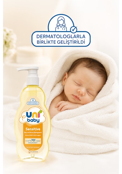 Uni Baby Sensitive Saç Ve Vücut Şampuanı 900 ML 3'lü
