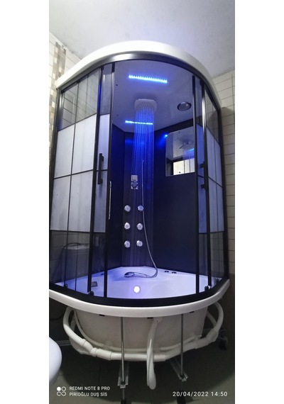 110X110 Küvet Üstü Antrasit Compact Sistem Sistem 1
