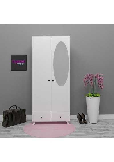 2 Kapılı Gardırop Mdf Beyaz 2 Kapılı Gardırop Mdf Beyaz