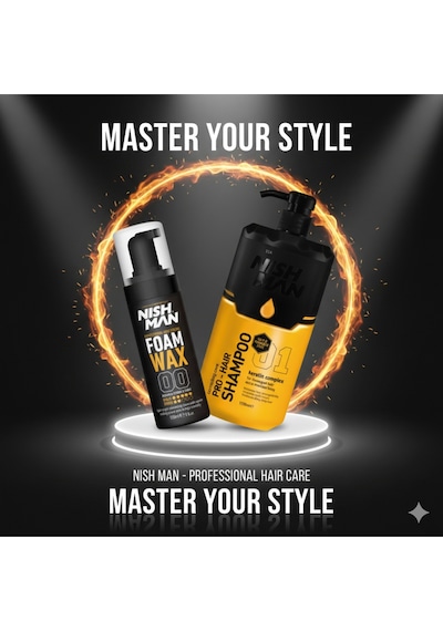 Saç Şekillendirici Köpük Wax 150 Ml X 5 Adet/ + 1250 Ml Tuzsuz Şampuan Hediye