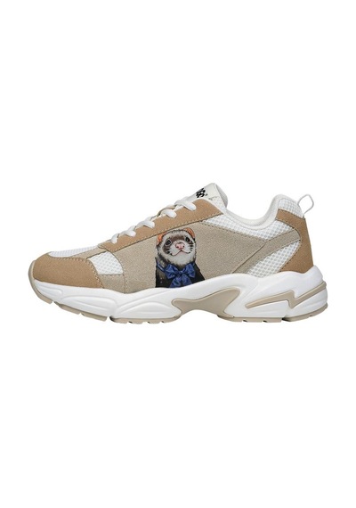 Kadın Vegan Krem Sneakers - Dooking Around Tasarım Çok Renkli