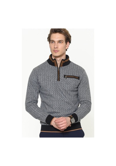 1039 Dewberry Erkek Sweatshırt-lacivert