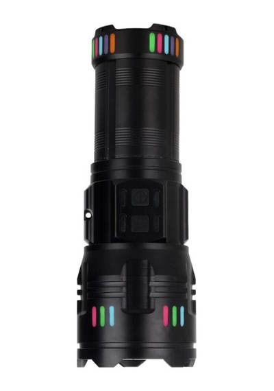 Panther 50w Lazer Led El Feneri 6000 Lümen Usb Type-c Şarjlı Zoomlu 4x18650 Profesyonel Pt-4117 Siyah