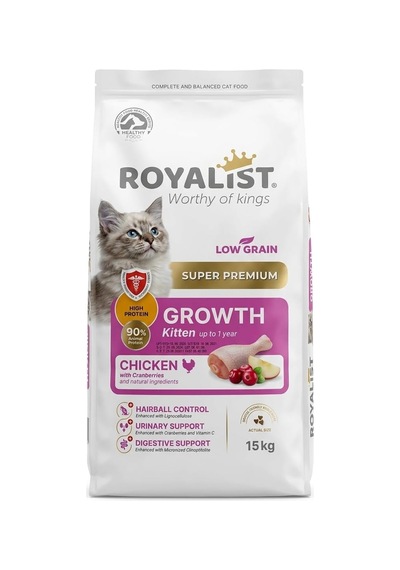 Super Premium Kitten Growth Tavuklu Kuru Kedi Maması 15 Kg