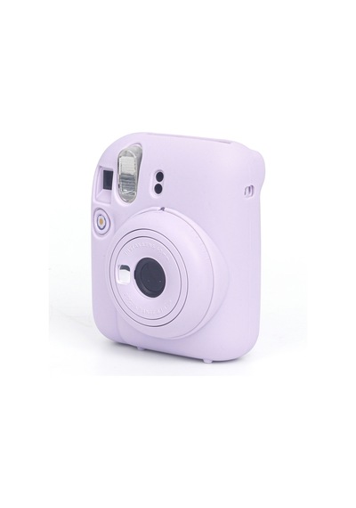 Fujifilm Instax Mini 12 Lila Fotoğraf Makinesi-10'lu Film-kıskaçlı Resim Standı Ve Silikon Kılıf Seti