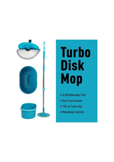Motek Yeni Nesil Pratik Turbo Disk Mop Temizlik Seti